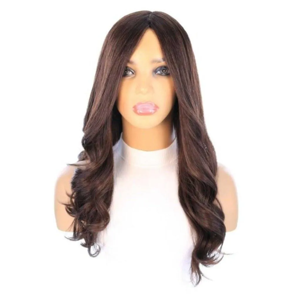 24" Gisele Silk Top Wig Dark Brown