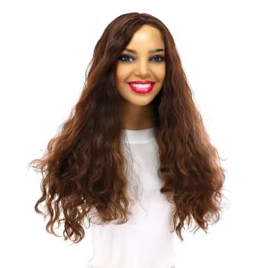 24" Gisele Silk Top Wig Medium Brown Balayage Wavy