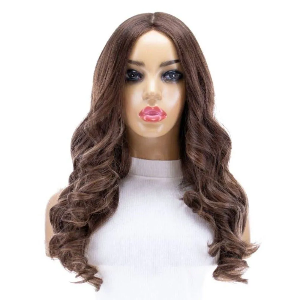 24" Gisele Silk Top Wig Medium Brown Balayage