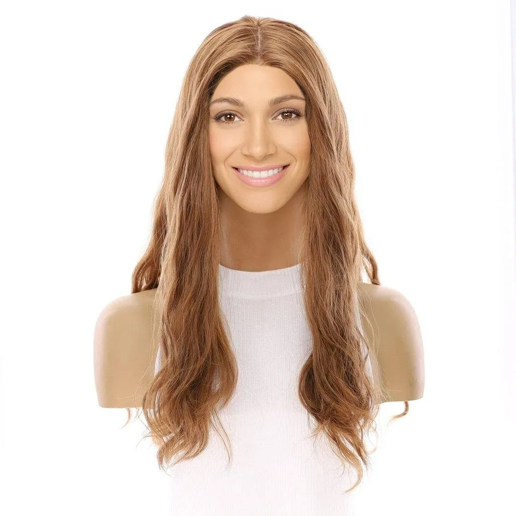 24" Gisele Silk Top Wig Strawberry Blonde Wavy