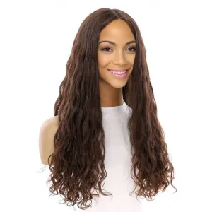 24" Luxe Silk Top Wig #5 Warm Dark Brown Wavy