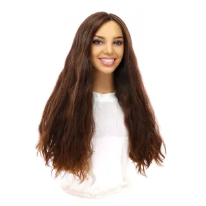 24" Luxe Silk Top Wig #8 Warm Medium Brown Wavy
