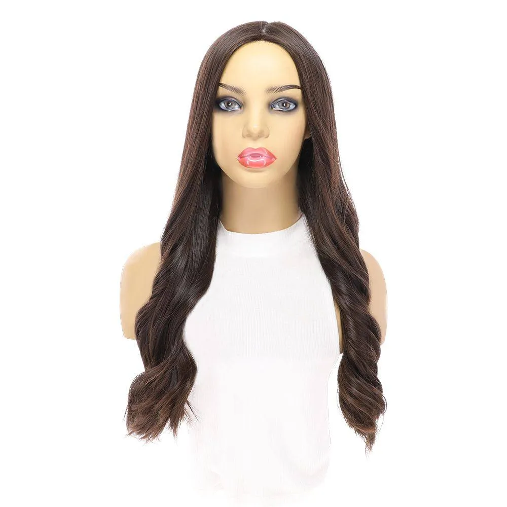 24" Luxe Skin Top Wig #4 Dark Brown