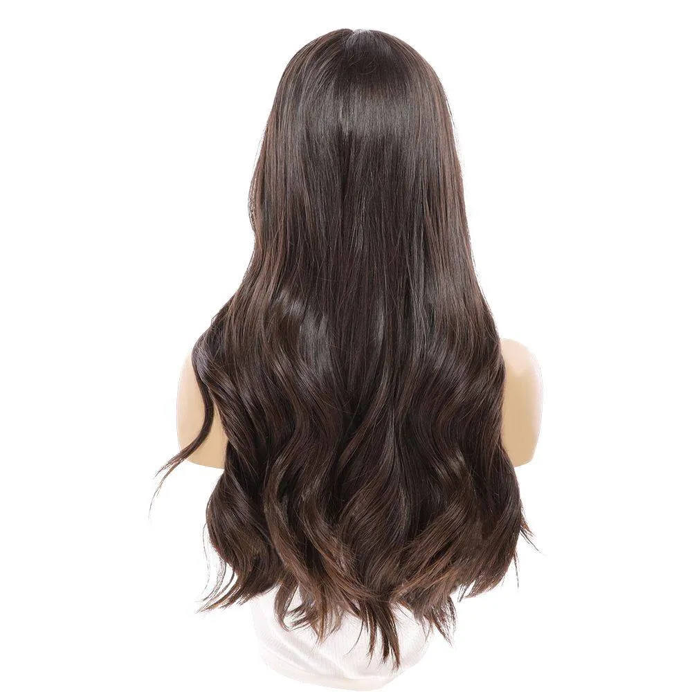 24" Luxe Skin Top Wig #4 Dark Brown
