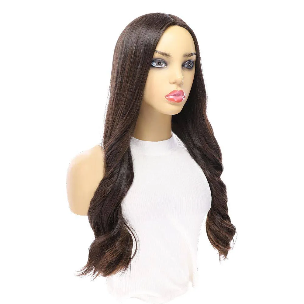 24" Luxe Skin Top Wig #4 Dark Brown
