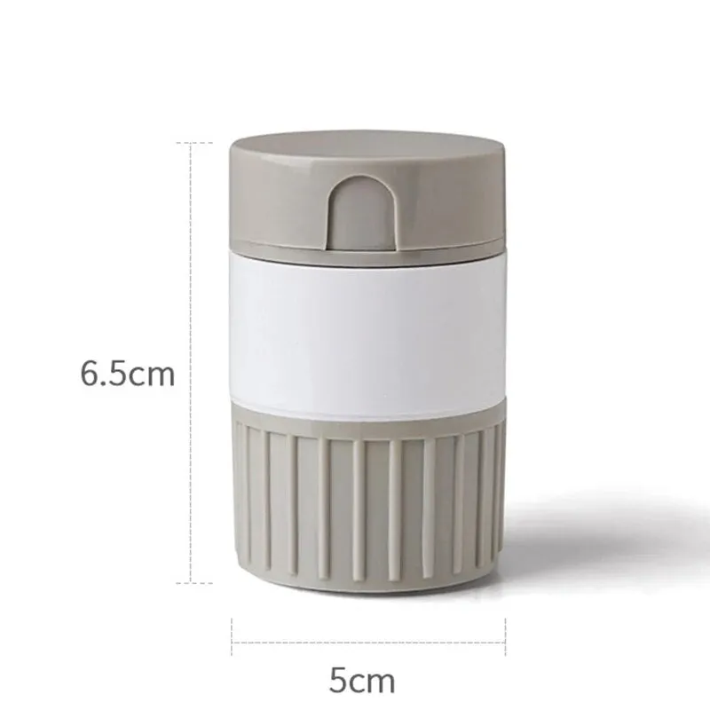 4 In 1 Portable Pill Case Medicine Splitter Powder Pastillero Grinder
