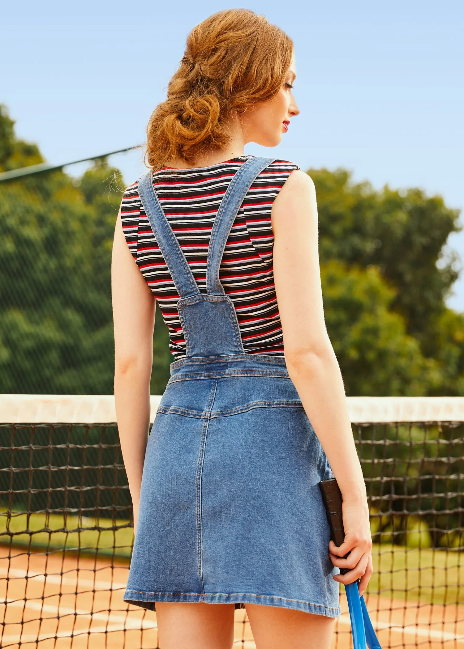 A Posh Picnic Denim Overall Jumper