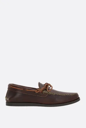 Canoe Moc boat shoes in smooth leather