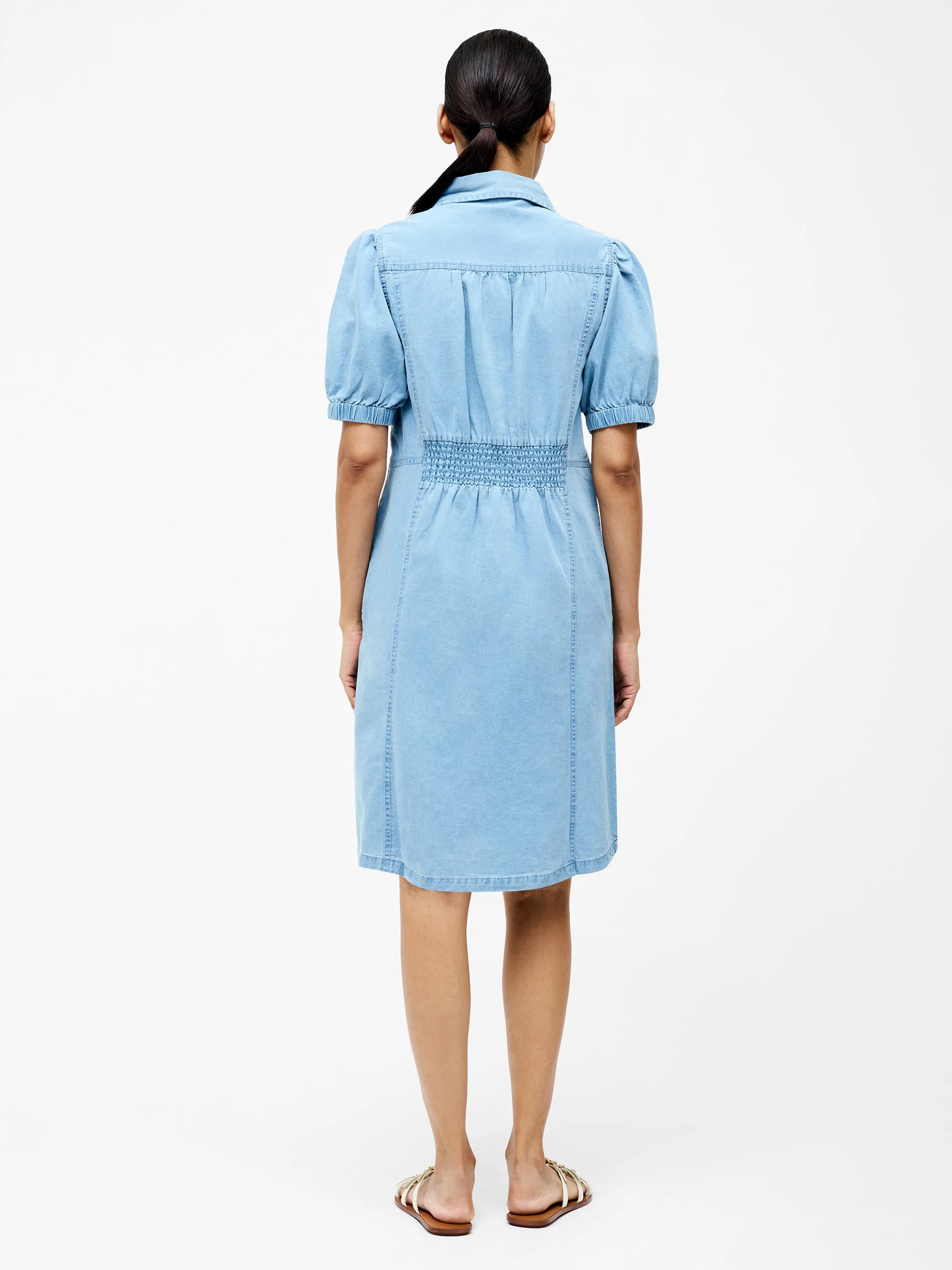 Chambray Button Through Dress
