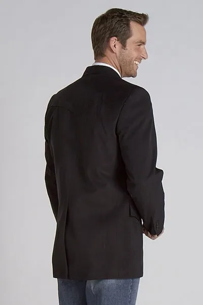 Circle S Mens Black 100% Microsuede Big Houston Western Jacket Blazer 60 RX