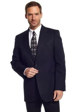 Circle S Mens Black Poly/Rayon Blend Abilene Sportcoat Western Jacket Blazer 44 L