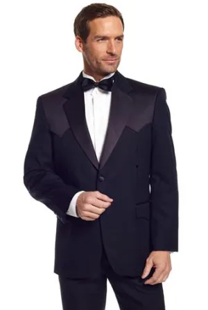 Circle S Mens Black Poly/Rayon Blend Jacket Blazer Tuxedo Coat 40 S