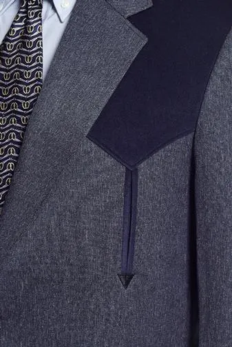 Circle S Mens Heather Navy Polyester Boise Sportcoat Jacket Blazer 54 LX