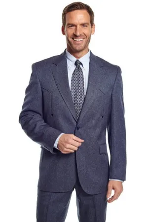 Circle S Mens Heather Navy Polyester Vegas Sportcoat Jacket Blazer 46 R