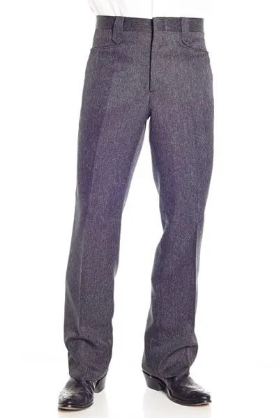 Circle S Mens Heather Navy Polyester Western Unhemmed Ranch Dress Pant 46