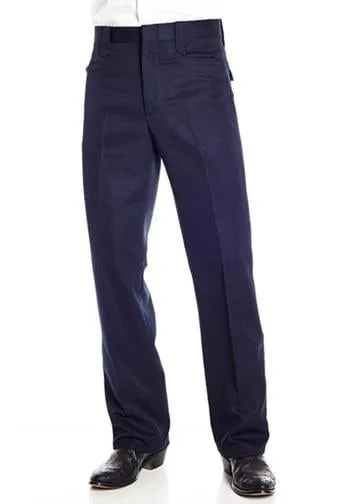Circle S Mens Navy Polyester Solid Dress Ranch Pant Western 34