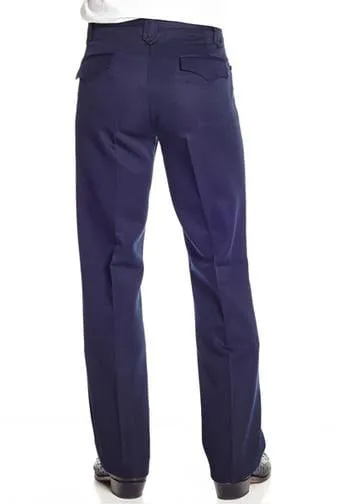 Circle S Mens Navy Polyester Solid Dress Ranch Pant Western 37