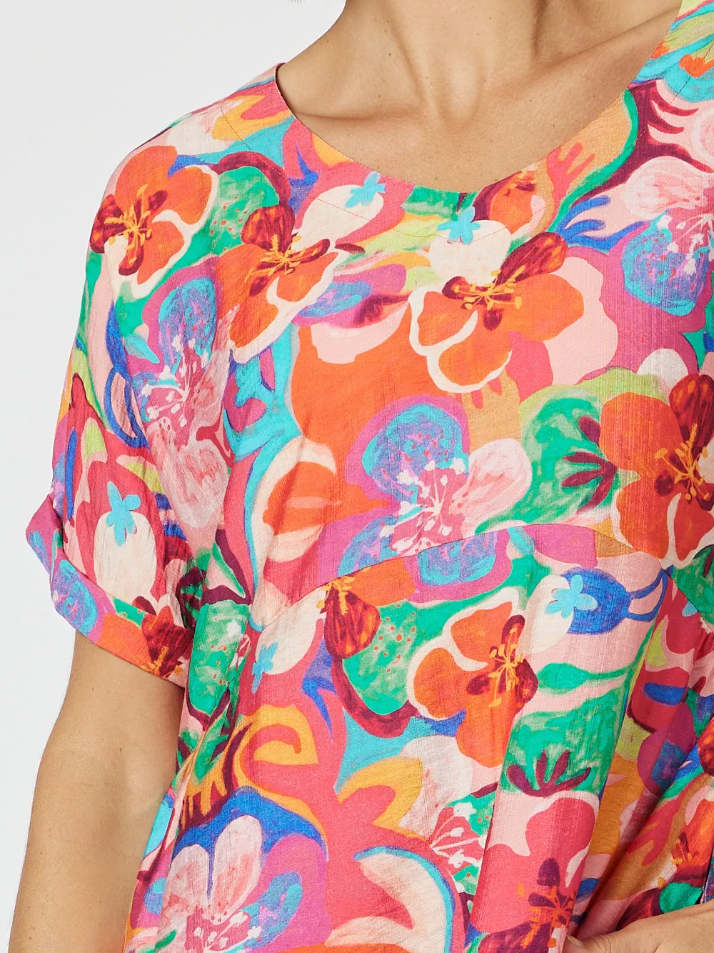 Clarity Garden Party Dress Hot Pink