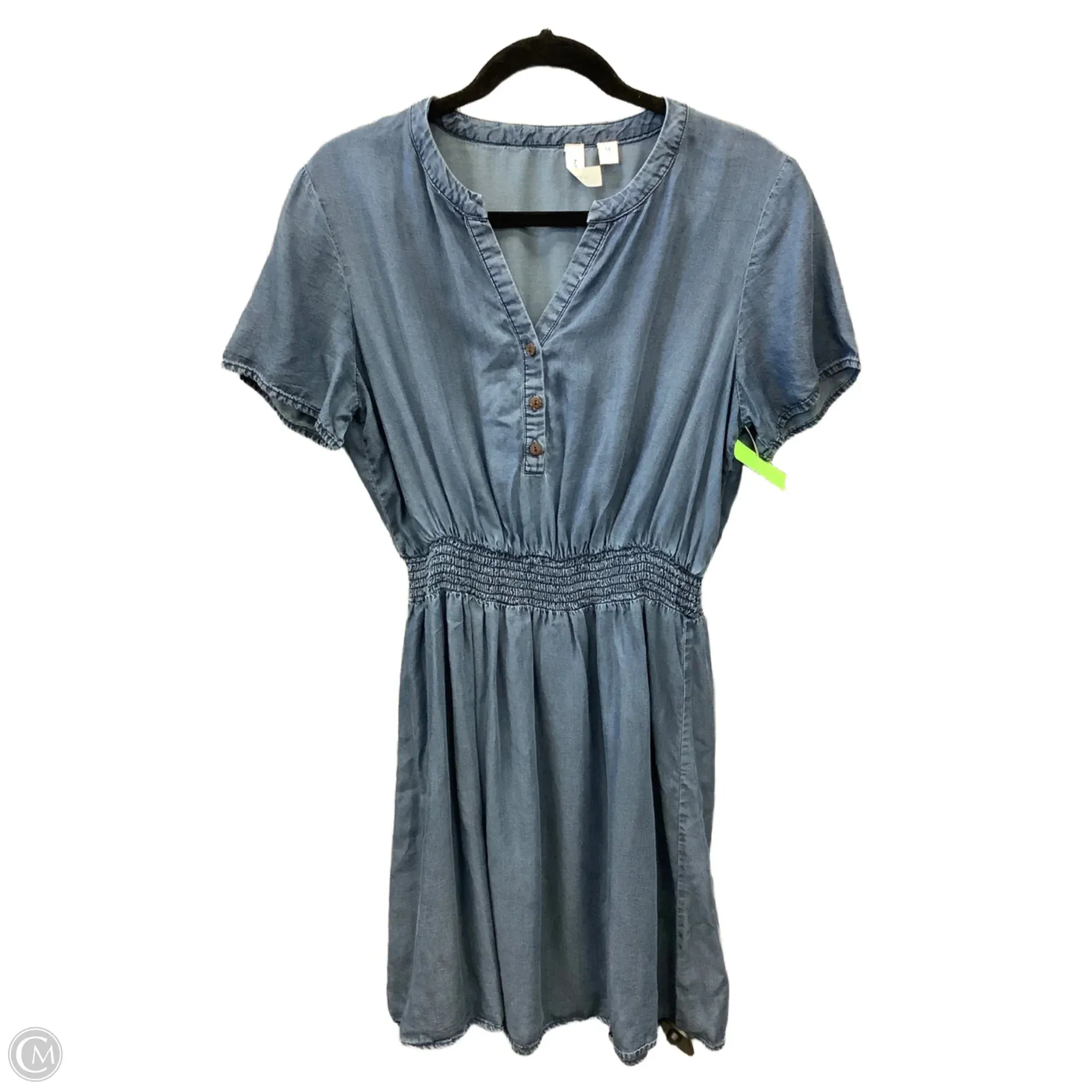 Dress Casual Midi By Tacera In Blue Denim, Size: M