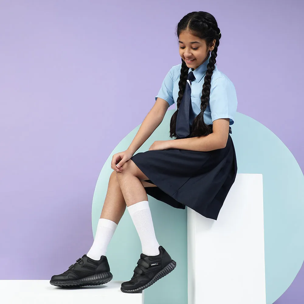 Force 10 Black Velcro Uniform School Shoes For Kids 9906-90VGN By Liberty