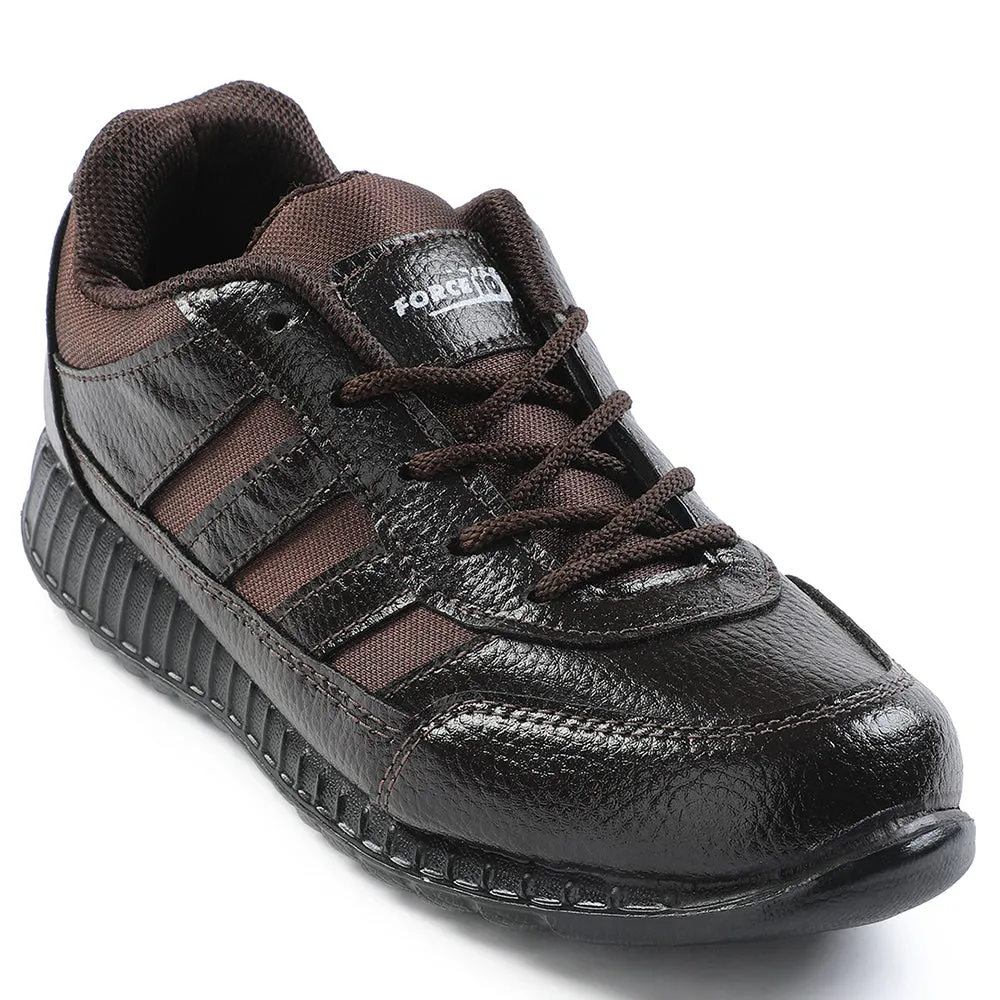 Force 10 Brown Lacing Uniform School Shoes For Kids ELECTRA By Liberty