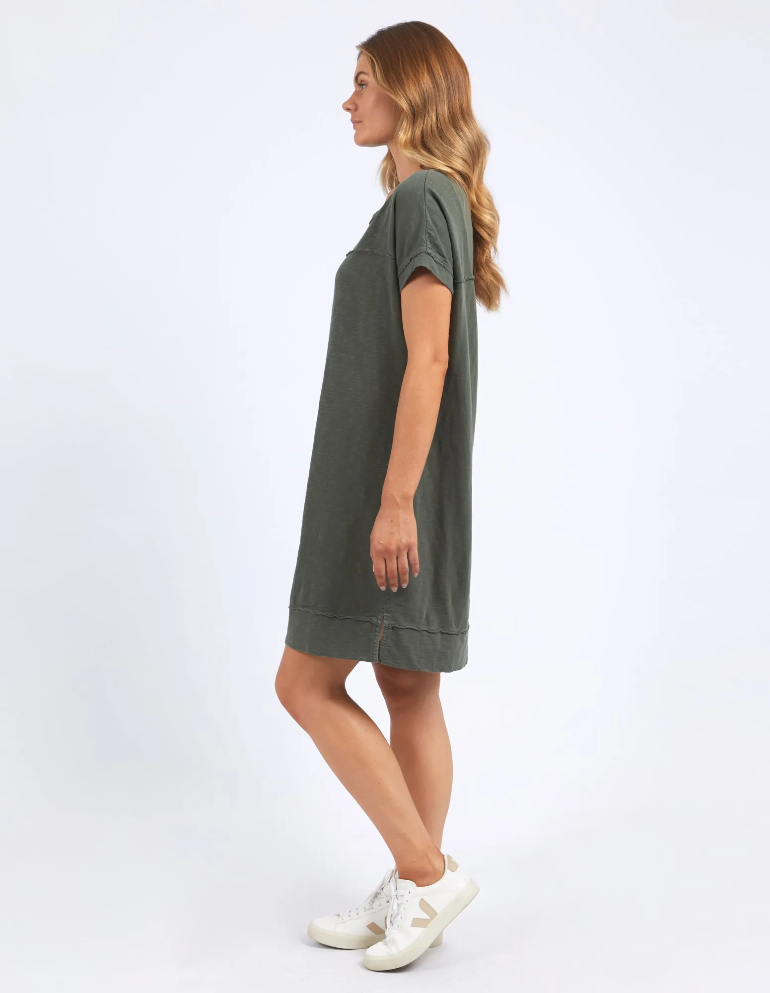 Foxwood Allison Tee Dress Khaki