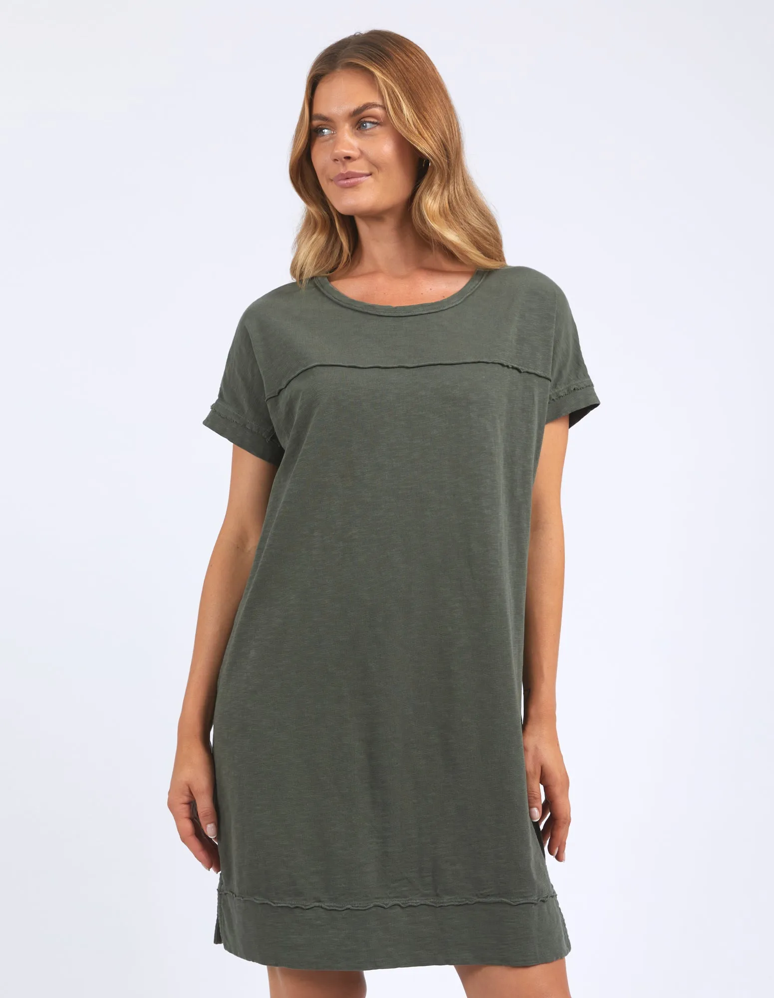 Foxwood Allison Tee Dress Khaki