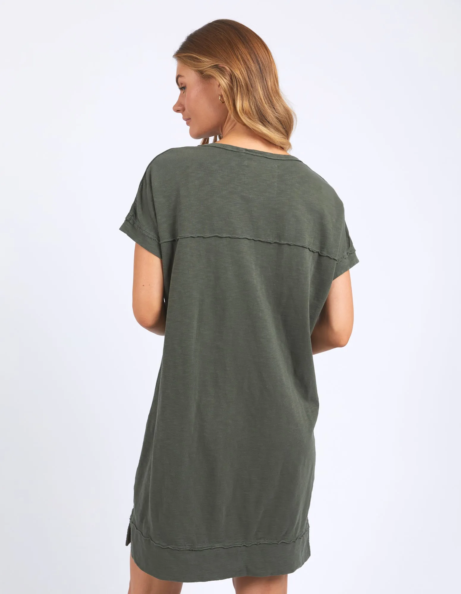 Foxwood Allison Tee Dress Khaki