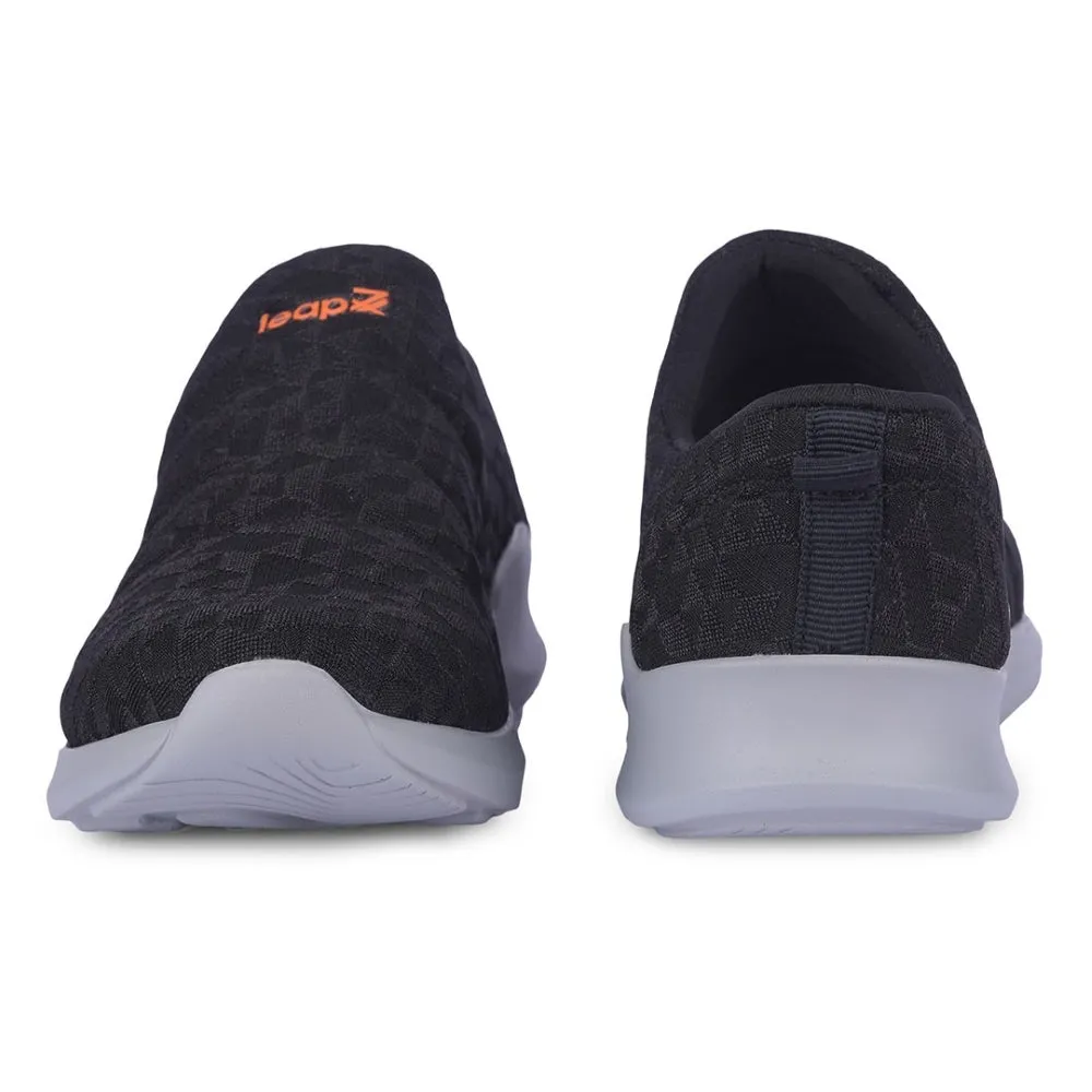 Leap7x Black Non Lacing Casual Shoes For Women AVILA-96 By Liberty
