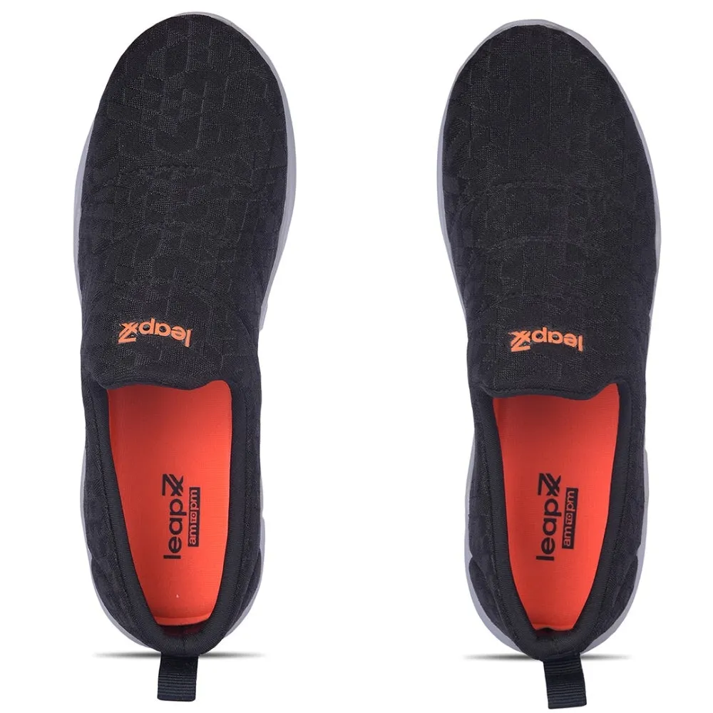 Leap7x Black Non Lacing Casual Shoes For Women AVILA-96 By Liberty