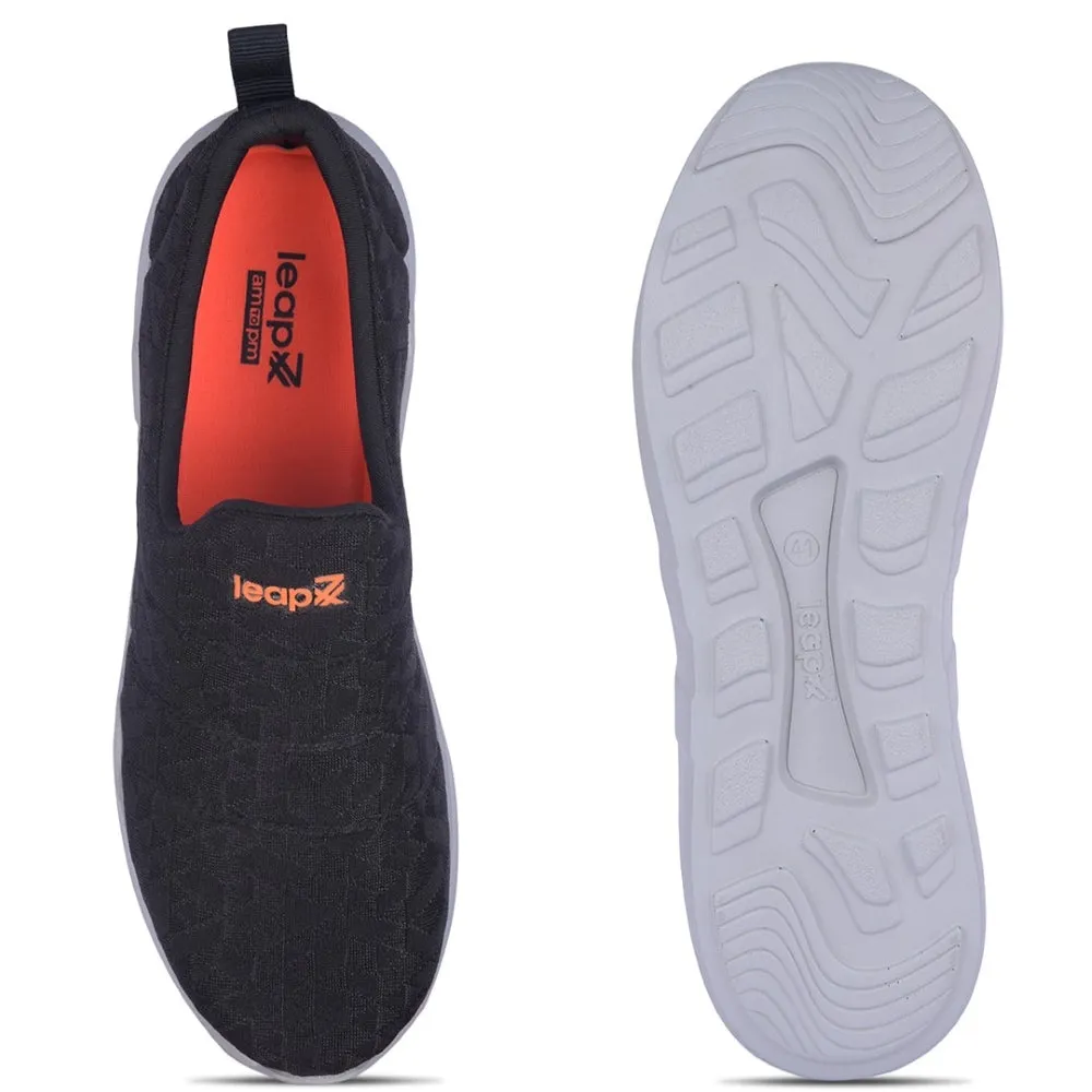 Leap7x Black Non Lacing Casual Shoes For Women AVILA-96 By Liberty