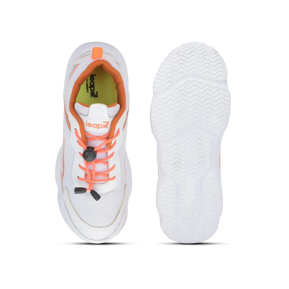 Leap7x Casual White Lacing Shoe For Kids WALT-505E By Liberty