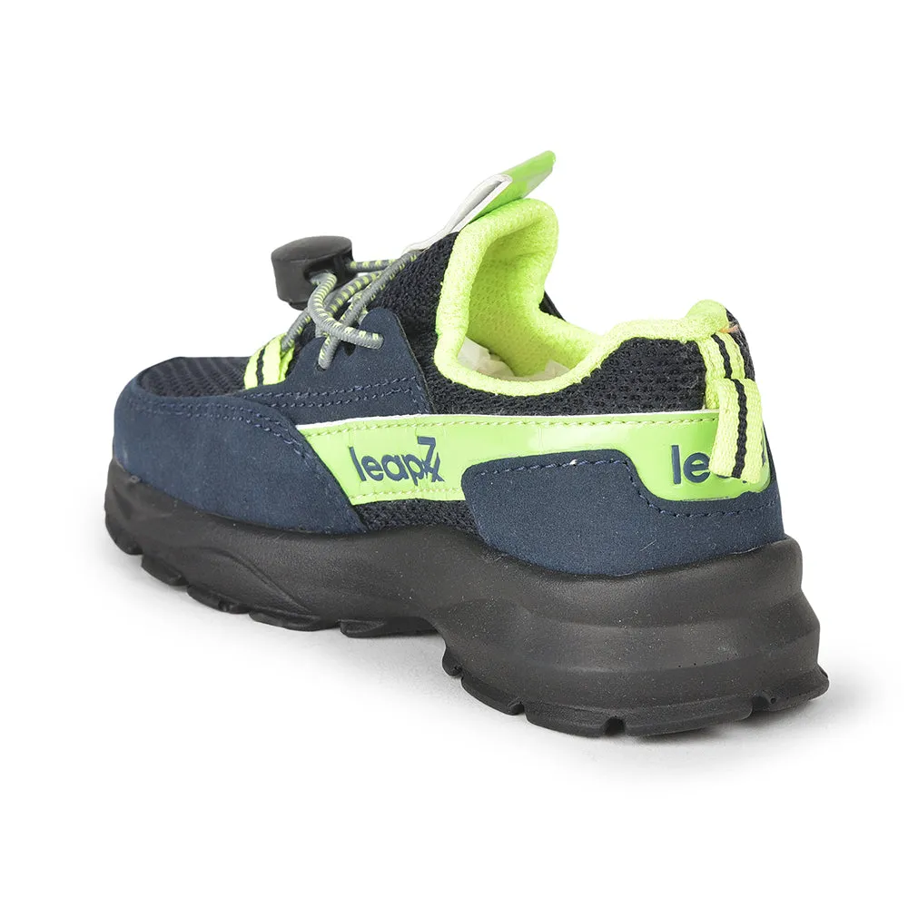 Leap7x Lacing Casual Shoes For Kids (N.Blue) JEEVA-05 By Liberty