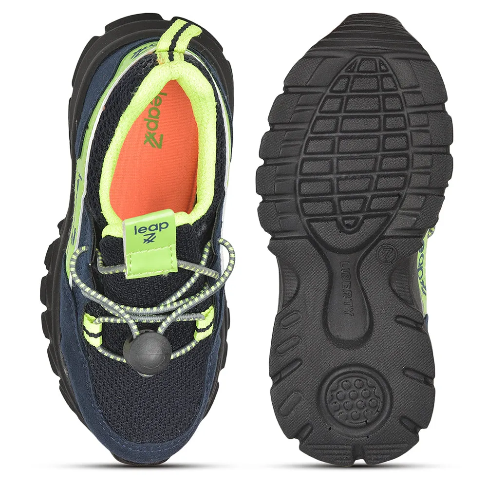 Leap7x Lacing Casual Shoes For Kids (N.Blue) JEEVA-05 By Liberty