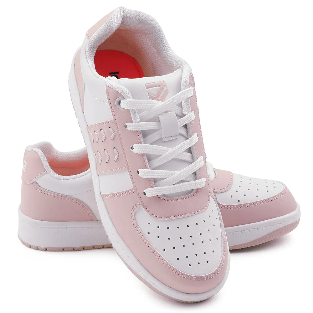 Leap7x Lacing Peach Casual Sneakers For Women NEXTY-2E By Liberty