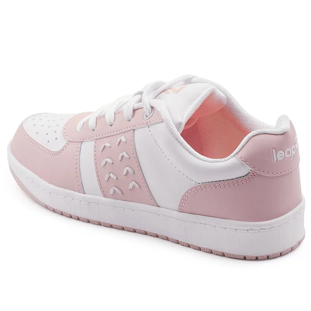 Leap7x Lacing Peach Casual Sneakers For Women NEXTY-2E By Liberty