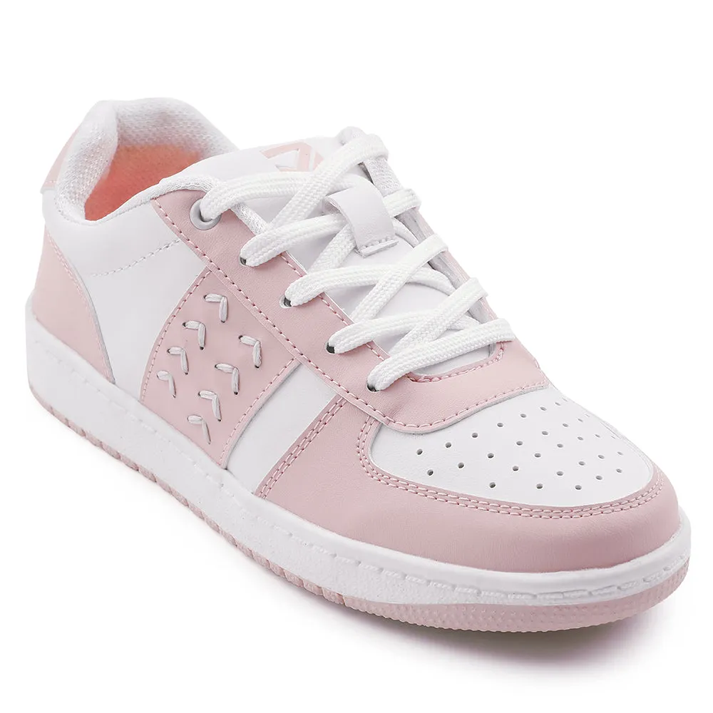 Leap7x Lacing Peach Casual Sneakers For Women NEXTY-2E By Liberty
