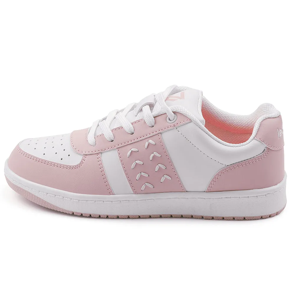 Leap7x Lacing Peach Casual Sneakers For Women NEXTY-2E By Liberty