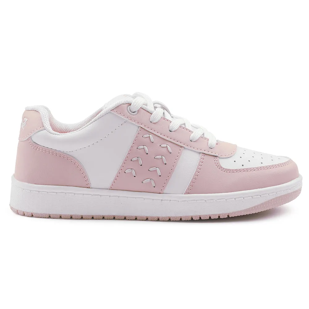 Leap7x Lacing Peach Casual Sneakers For Women NEXTY-2E By Liberty