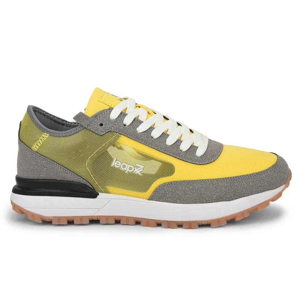 Leap7x Sports Lacing Running Shoes For Men (Yellow) XL-TG-03 By Liberty