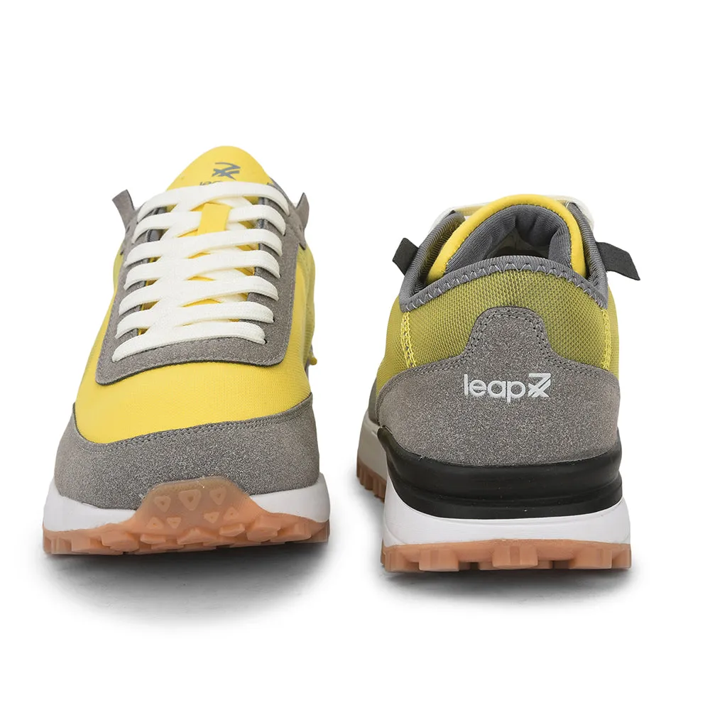 Leap7x Sports Lacing Running Shoes For Men (Yellow) XL-TG-03 By Liberty