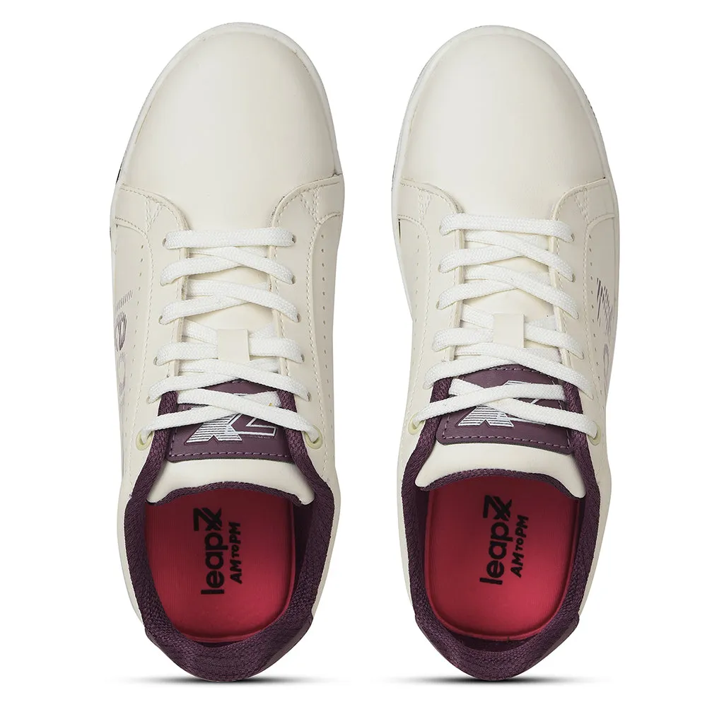Leap7x White Casual Lacing Sneakers For Women ALLURE-1 By Liberty