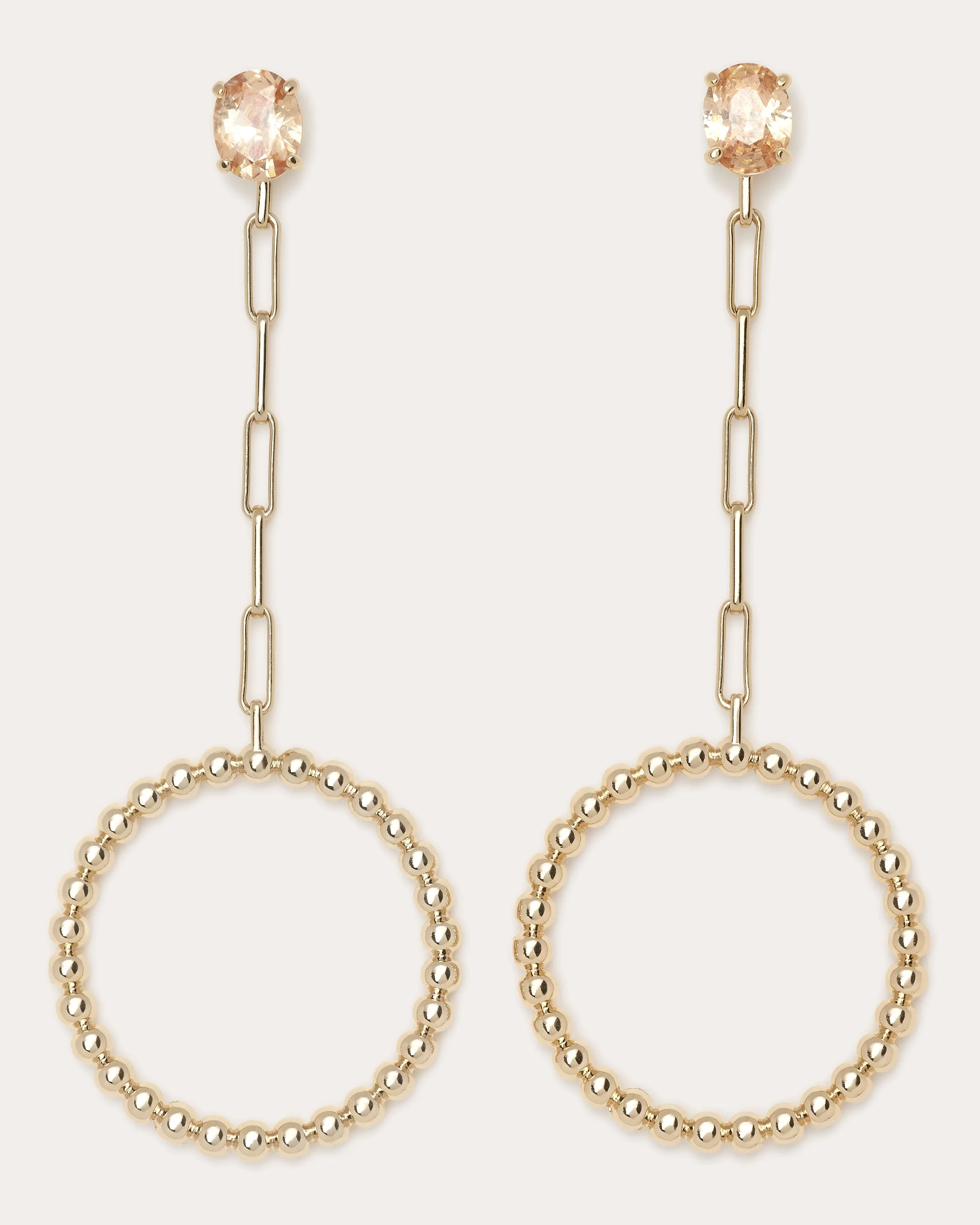 Lizzy Gemstone Hoop Earrings