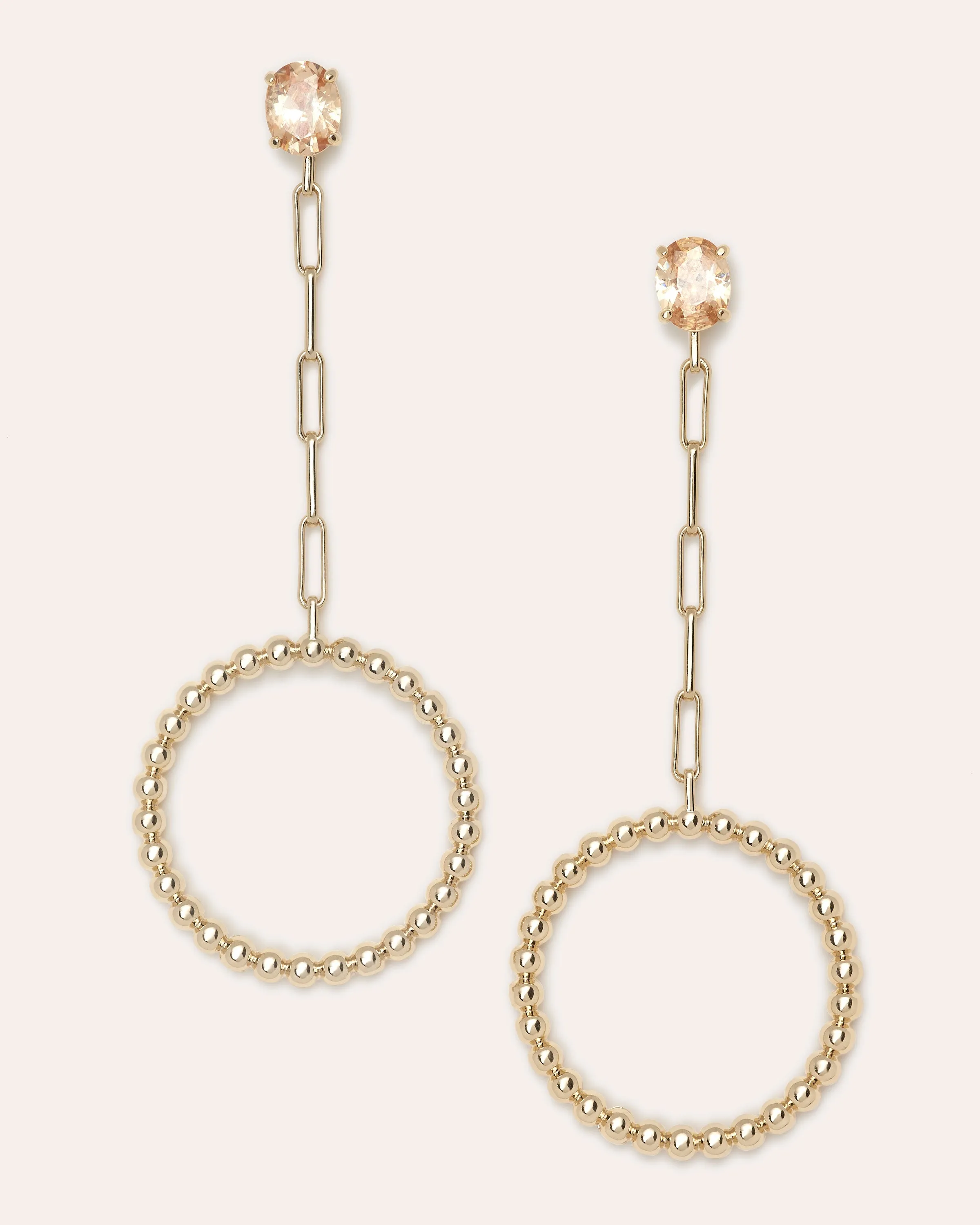 Lizzy Gemstone Hoop Earrings