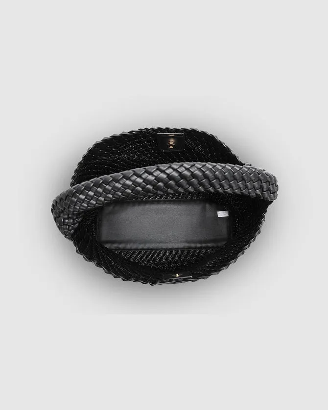 Louenhide Gabby Woven Shoulder Bag Black
