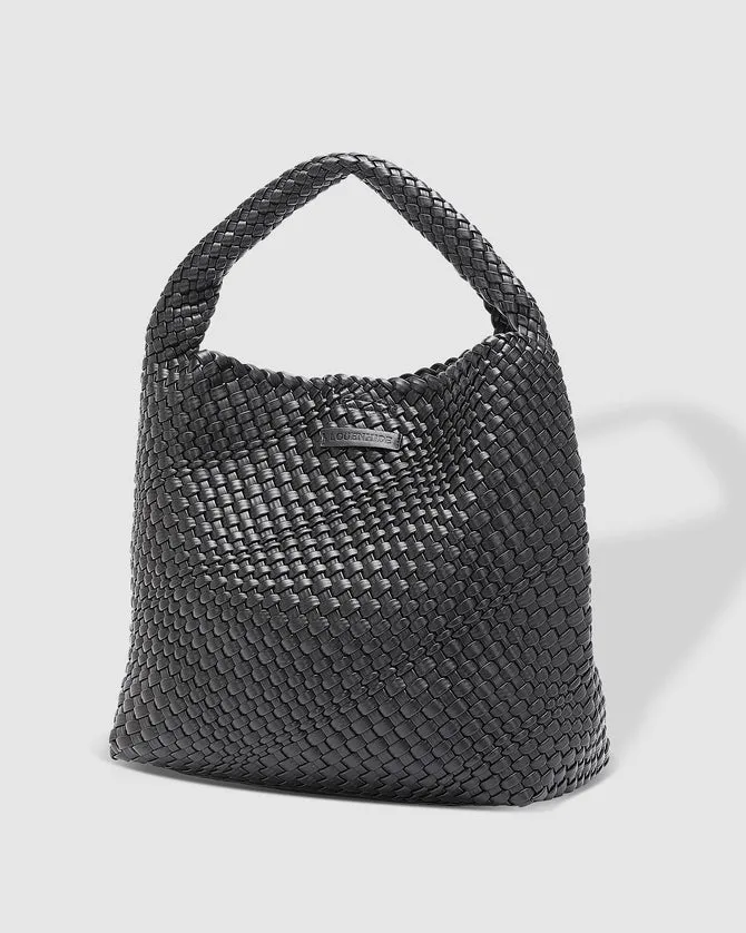 Louenhide Gabby Woven Shoulder Bag Black