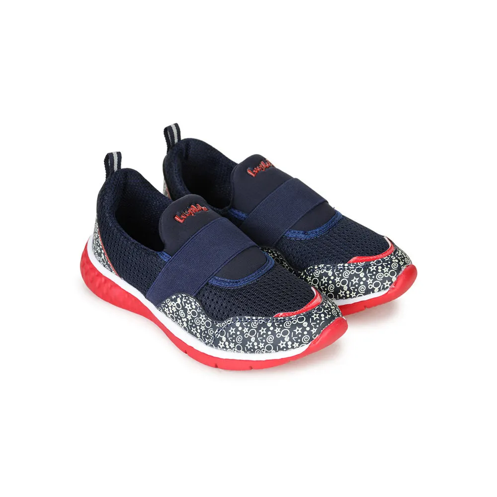Lucy & Luke (Blue) Sports Non Lacing Shoes For Kids Splash-2 By Liberty