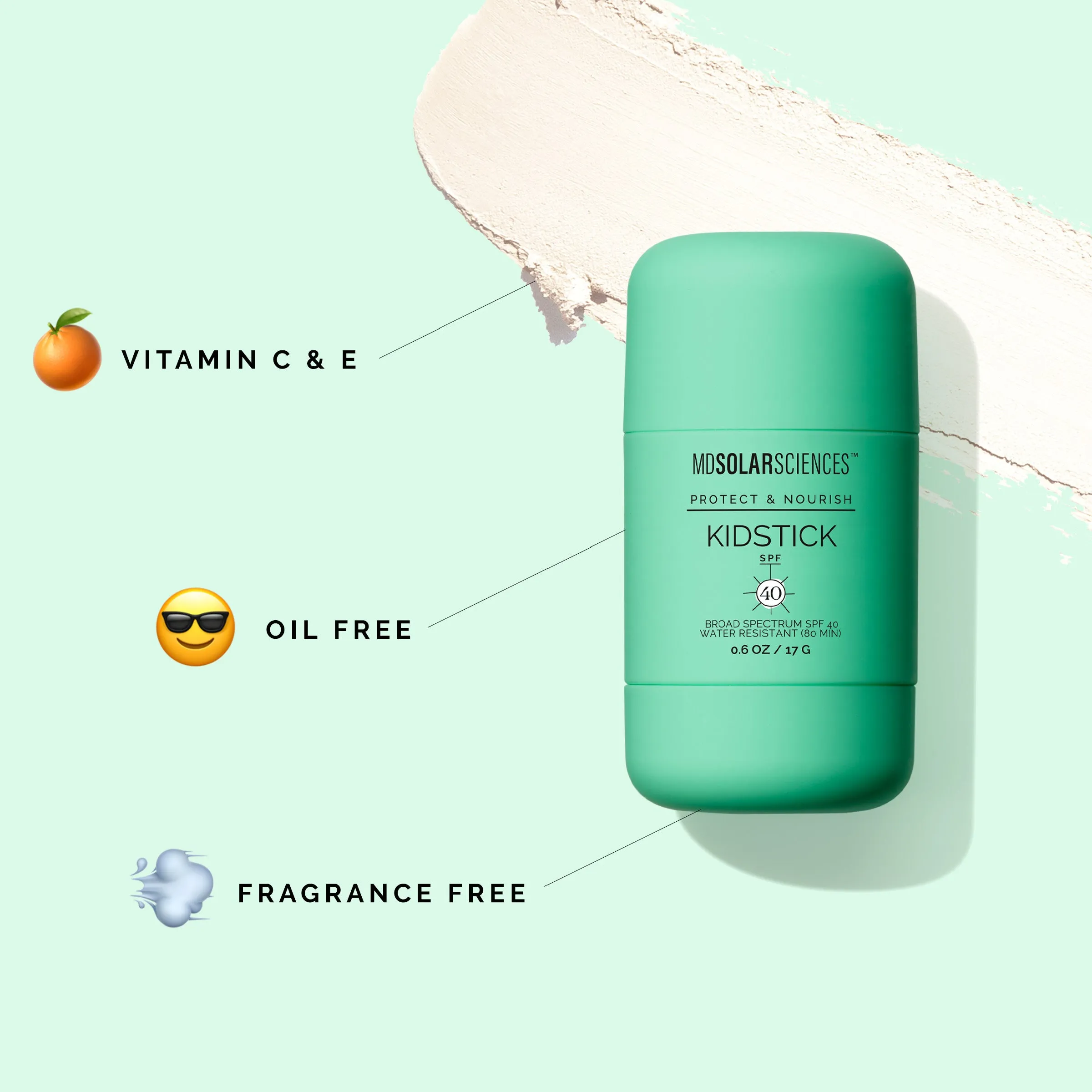 MDSolarSciences Mineral KidStick - Face & Lips Sunscreen - SPF 40  (0.6 oz)