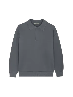 Mens DNA Heavyweight Polo Sweatshirt—atmosphere grey