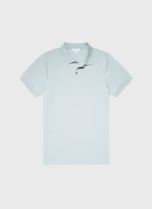 Men's Piqué Polo Shirt in Blue Sage